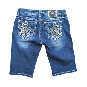 Miss Me Denim Bermuda Shorts